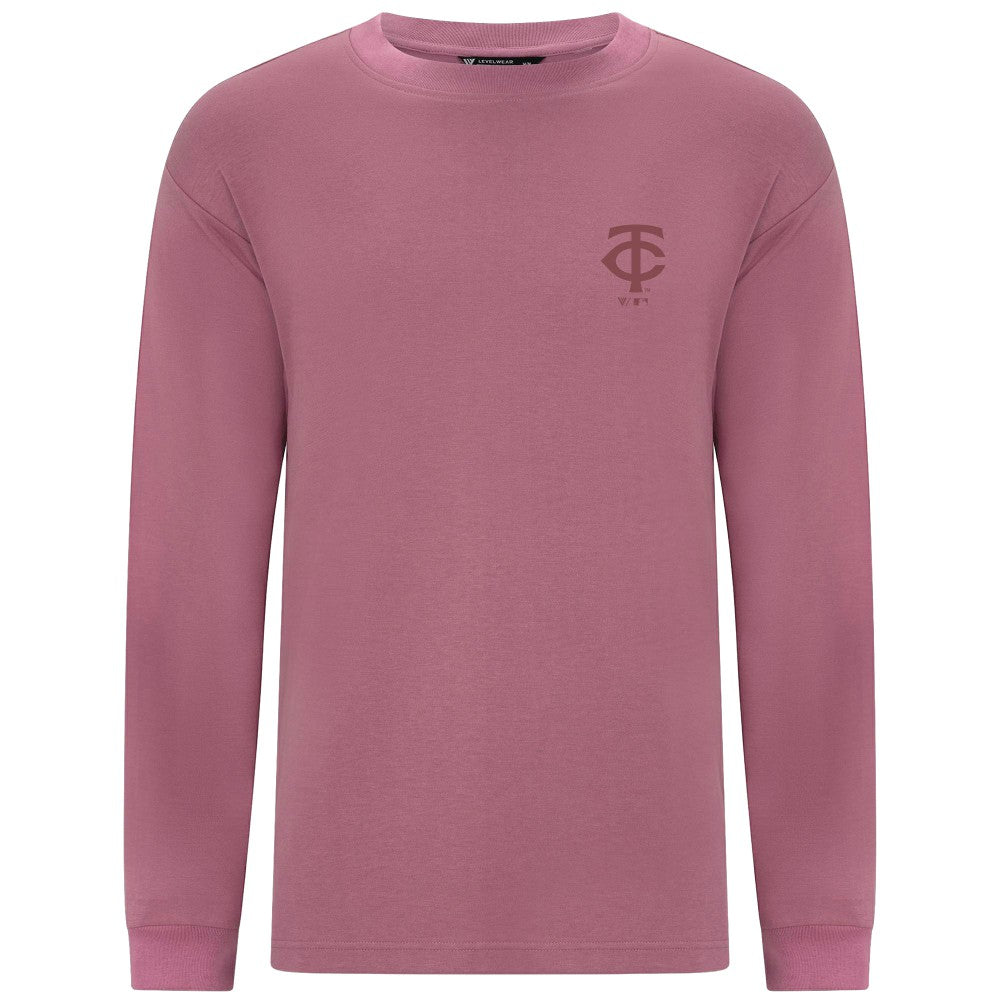 Minnesota Twins Levelwear Bridal Rose Luxe Signature Long Sleeve T-Shirt - Pink - MLB on Sale