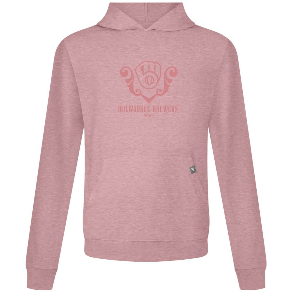 Milwaukee Brewers Levelwear Bridal Rose Relay Pullover Hoodie - Pink - MLB Discount
