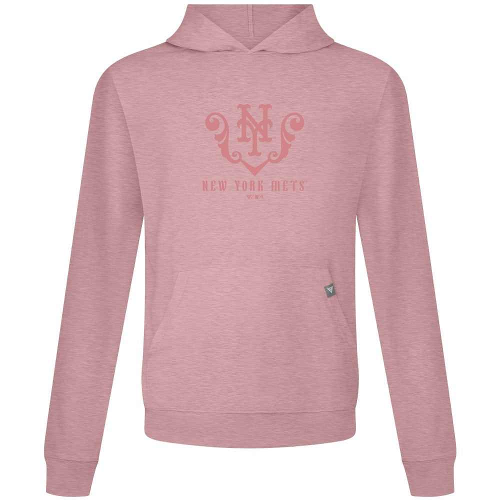 New York Mets Levelwear Bridal Rose Relay Pullover Hoodie - Pink - MLB Discount