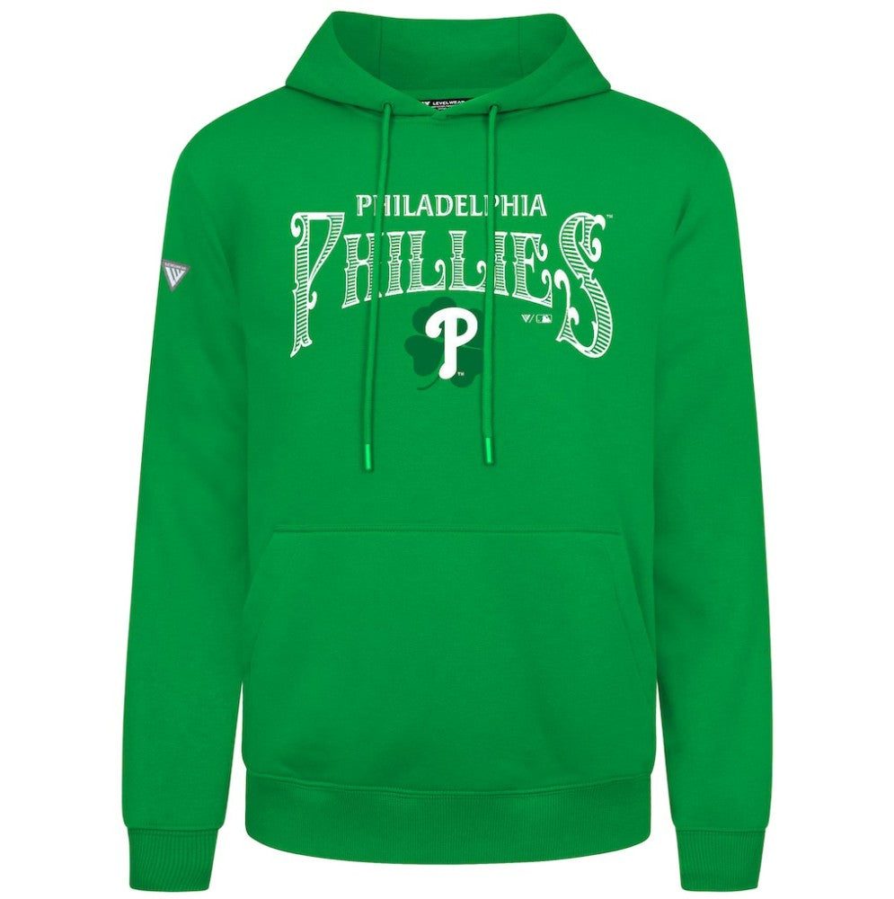 Philadelphia Phillies Levelwear St. Patrick's Day Podium Hoodie - Green - MLB Lifestyle