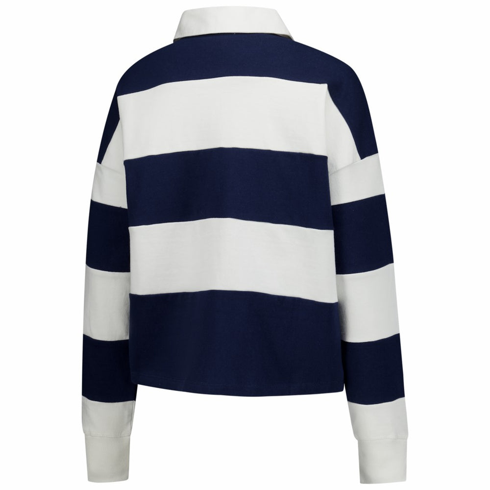 47 brand New England Patriots '47 Women's Clubhouse Hall Raven Rugby Long Sleeve T-Shirt Navy/White