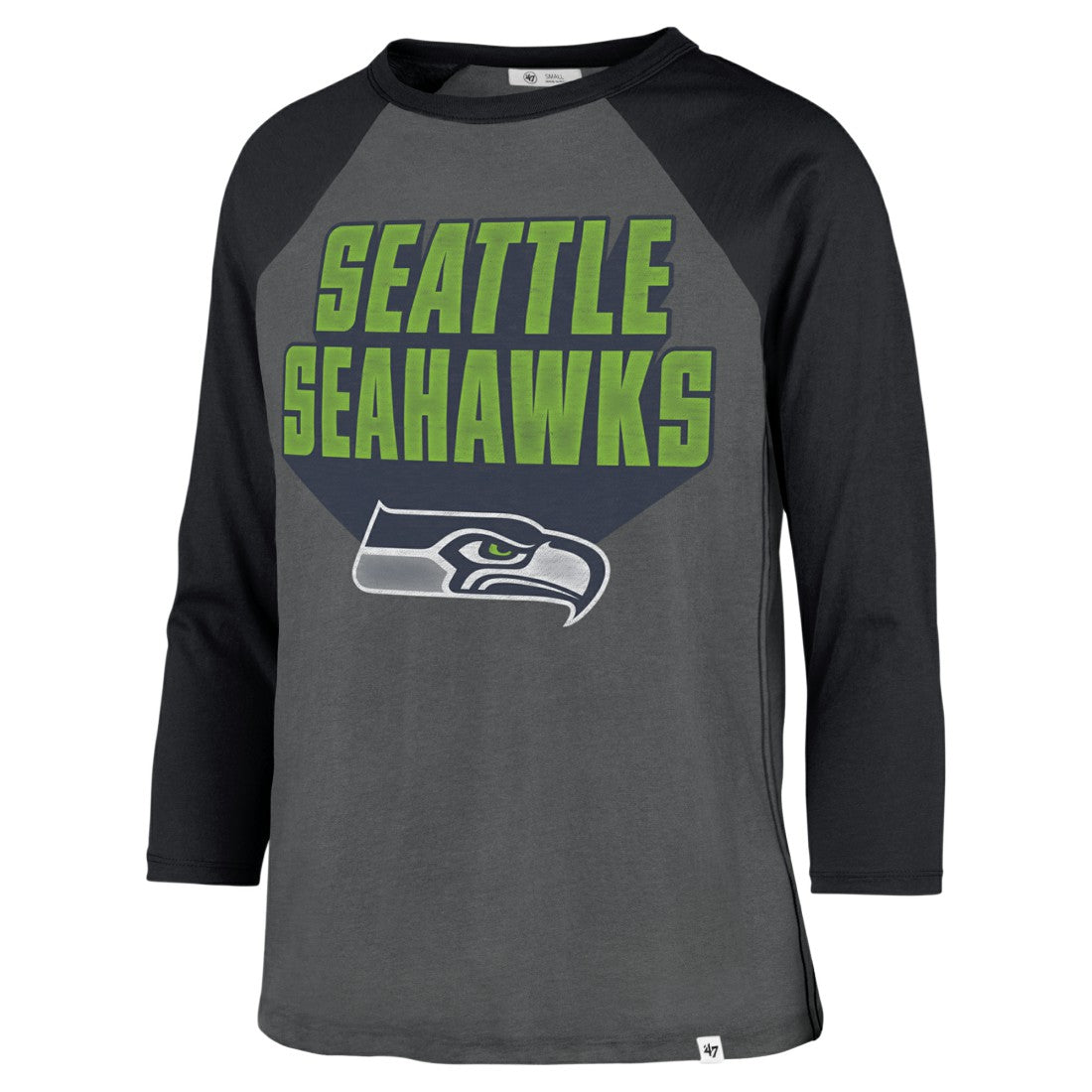 47 brand Seattle Seahawks '47 Women's Jetset Ava Raglan Long Sleeve T-Shirt Charcoal