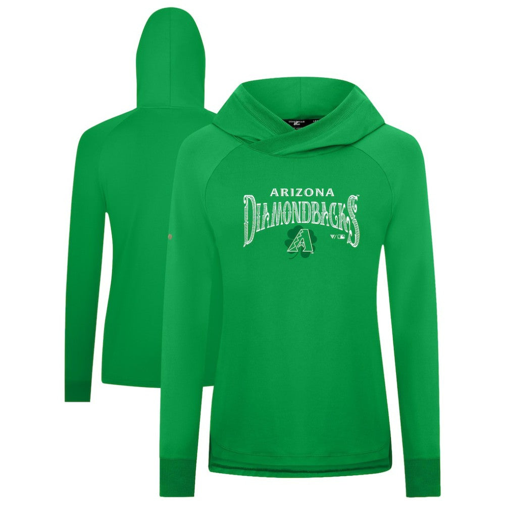 Arizona Diamondbacks Levelwear Women's St. Patrick's Day Slender Raglan Hoodie - Green - MLB Online