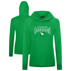 Cleveland Guardians Levelwear Women's St. Patrick's Day Slender Raglan Hoodie - Green - MLB Lifestyle