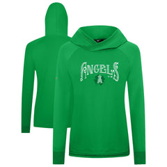 Los Angeles Angels Levelwear Women's St. Patrick's Day Slender Raglan Hoodie - Green - MLB Online