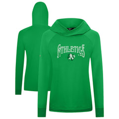 Athletics Levelwear Women's St. Patrick's Day Slender Raglan Hoodie - Green - MLB Discount