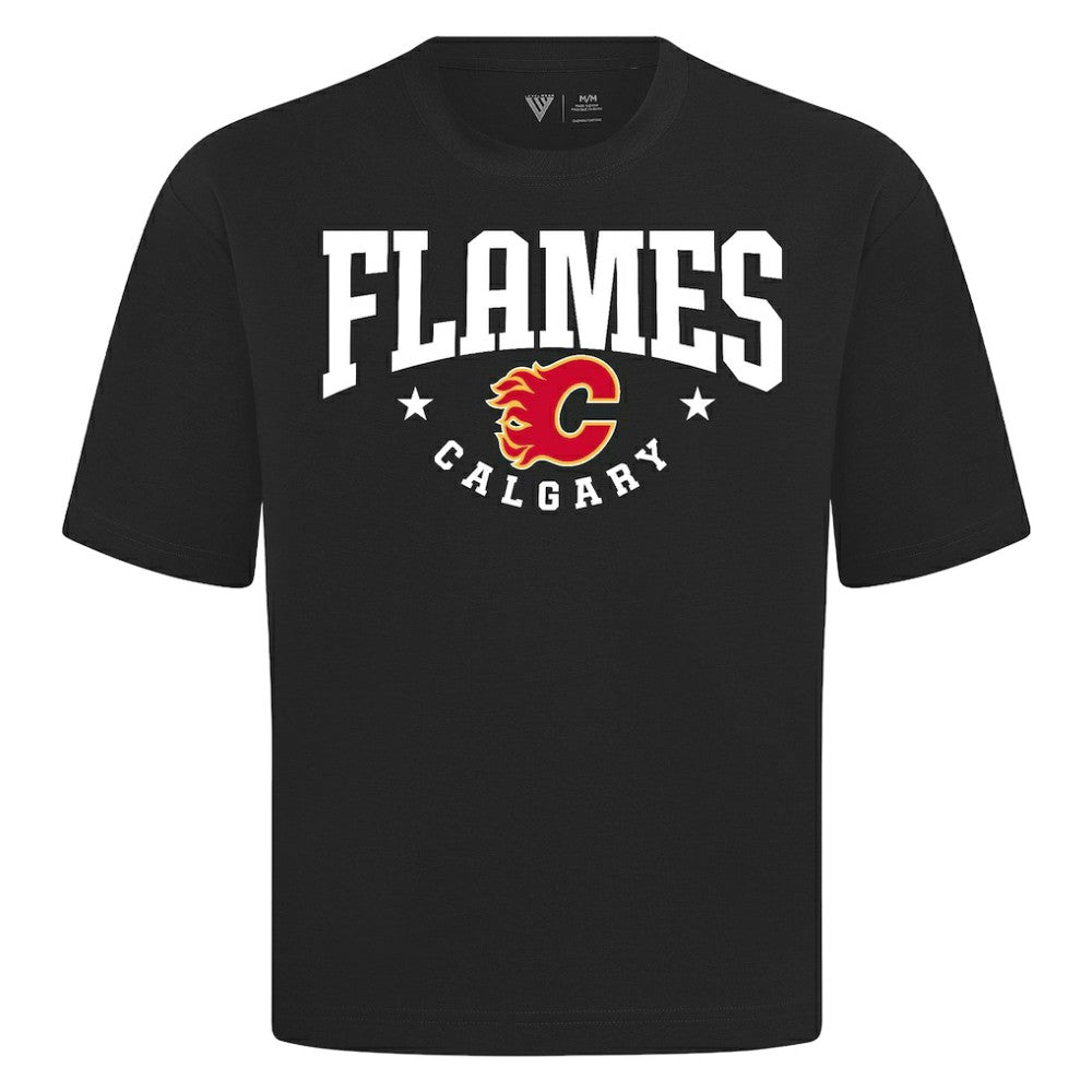 Calgary Flames Levelwear Luxe Signature Knit T-Shirt - Black - NHL 203844145