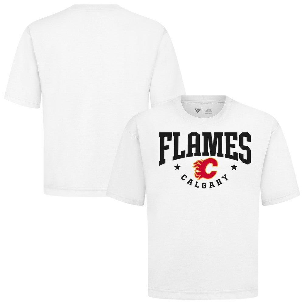 Calgary Flames Levelwear Luxe Signature Knit T-Shirt - White - NHL 203844150