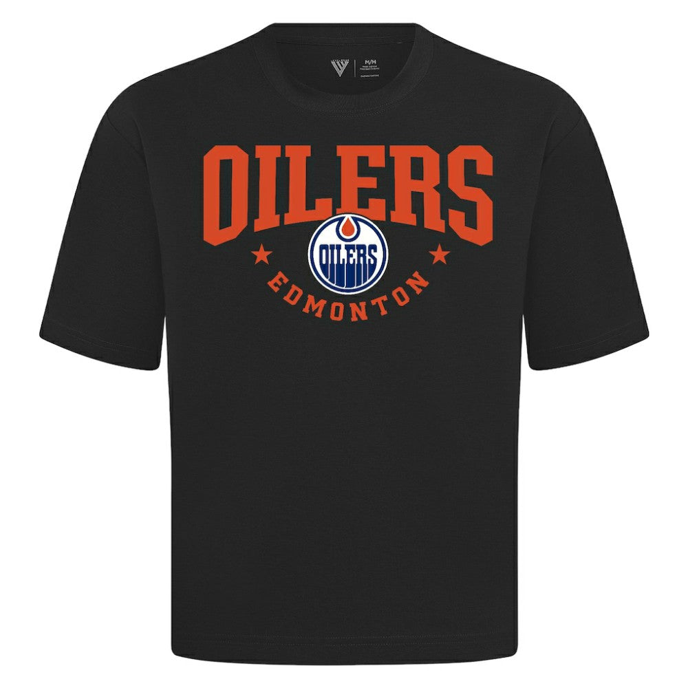 Edmonton Oilers Levelwear Luxe Signature Knit T-Shirt - Black - NHL 203844162