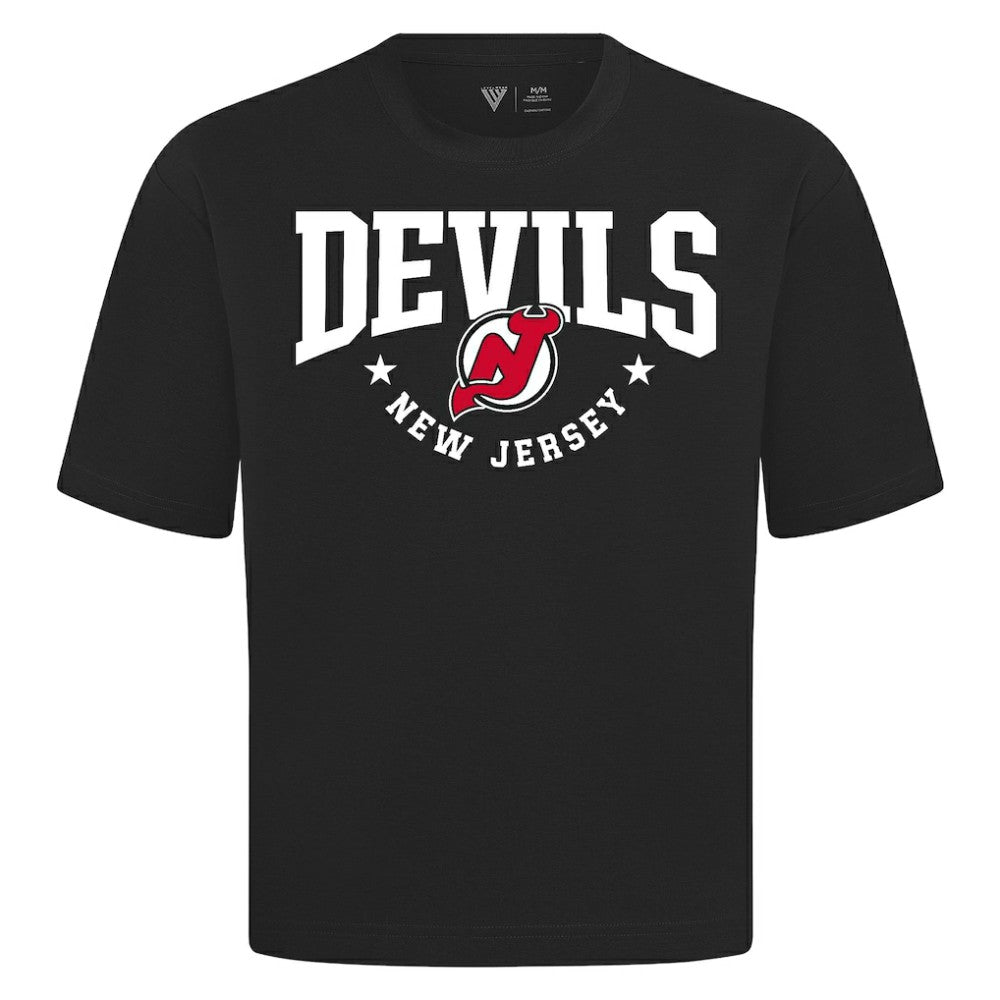 New Jersey Devils Levelwear Luxe Signature Knit T-Shirt - Black - NHL 203844163