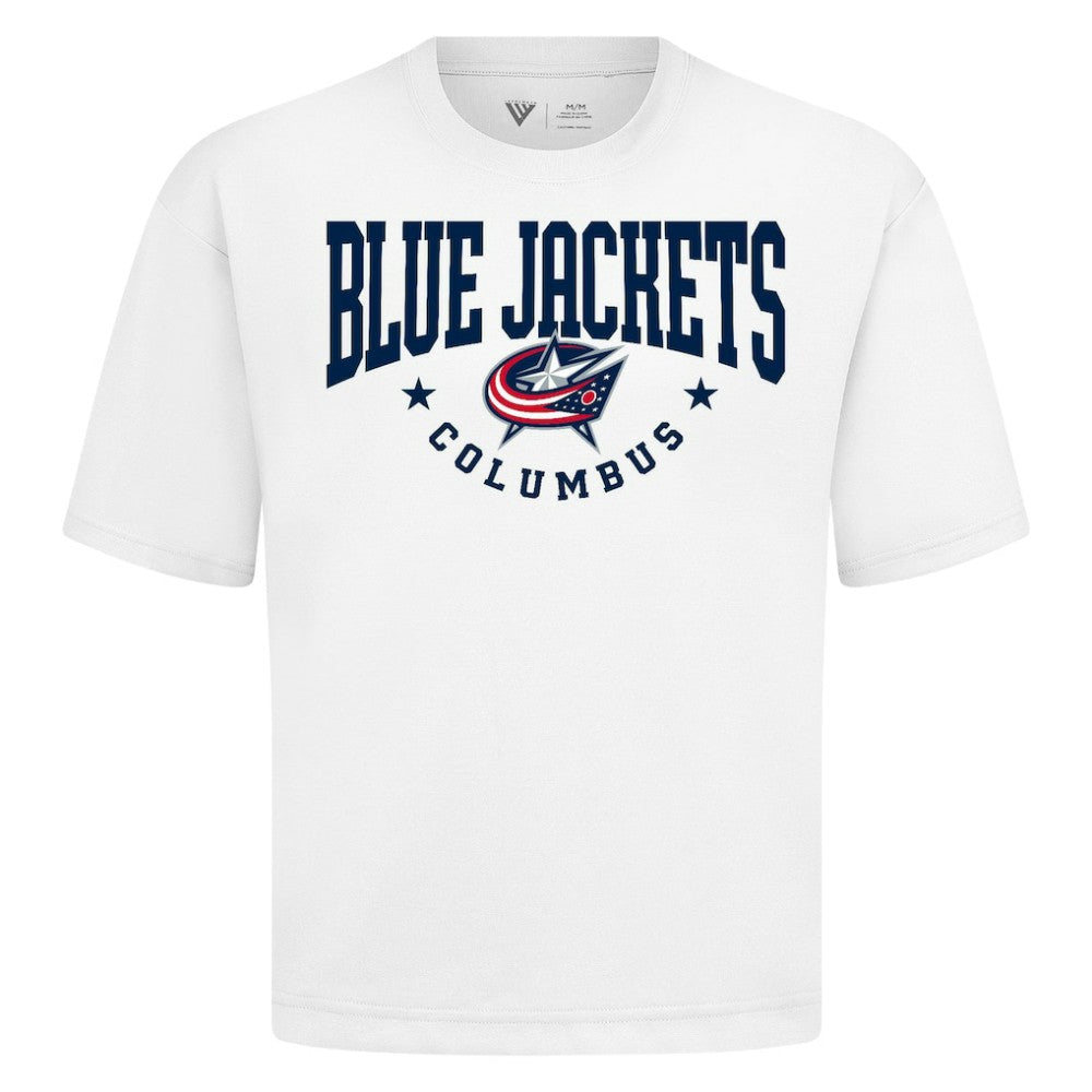 Columbus Blue Jackets Levelwear Luxe Signature Knit T-Shirt - White - NHL 203844172