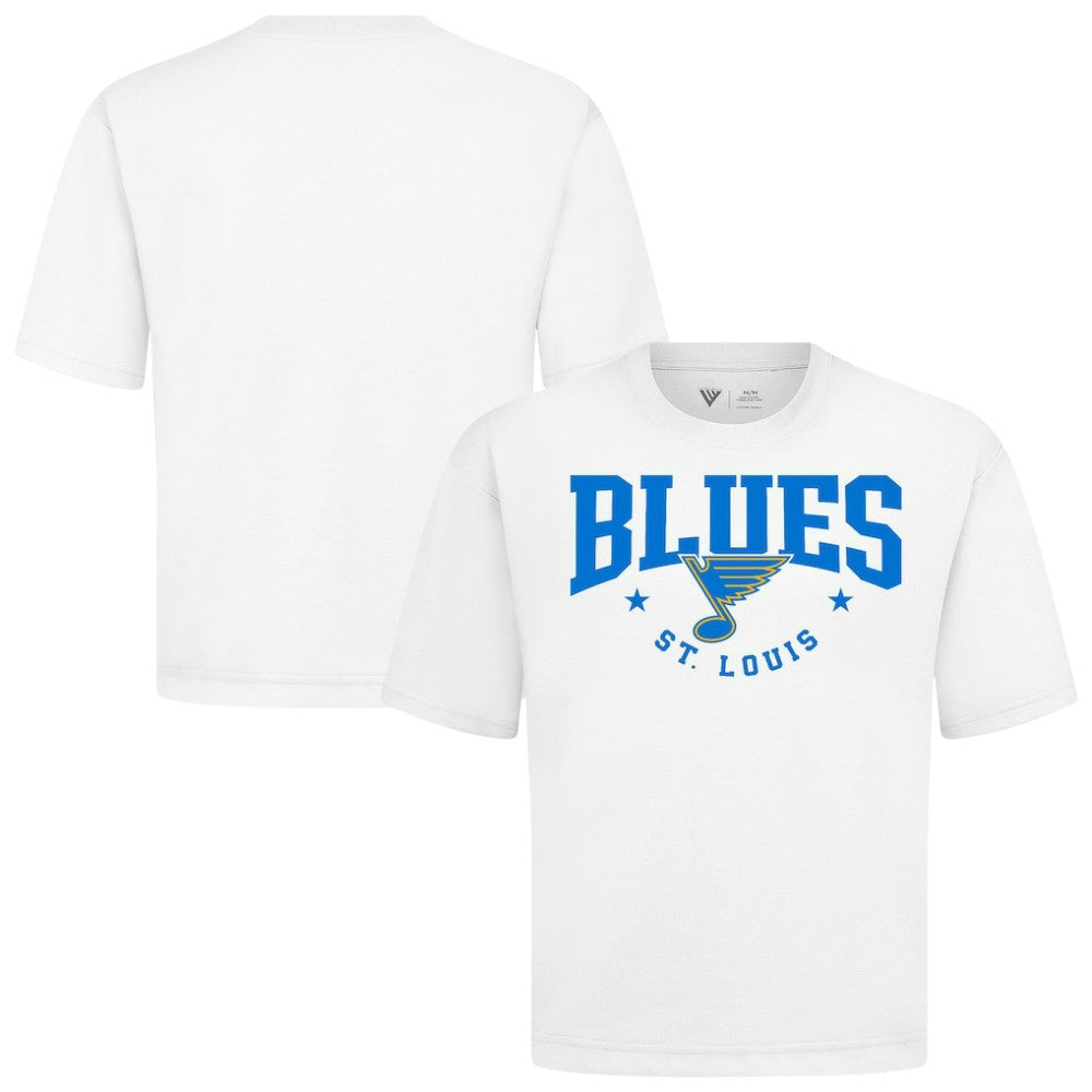 St. Louis Blues Levelwear Luxe Signature Knit T-Shirt - White - NHL 203844175