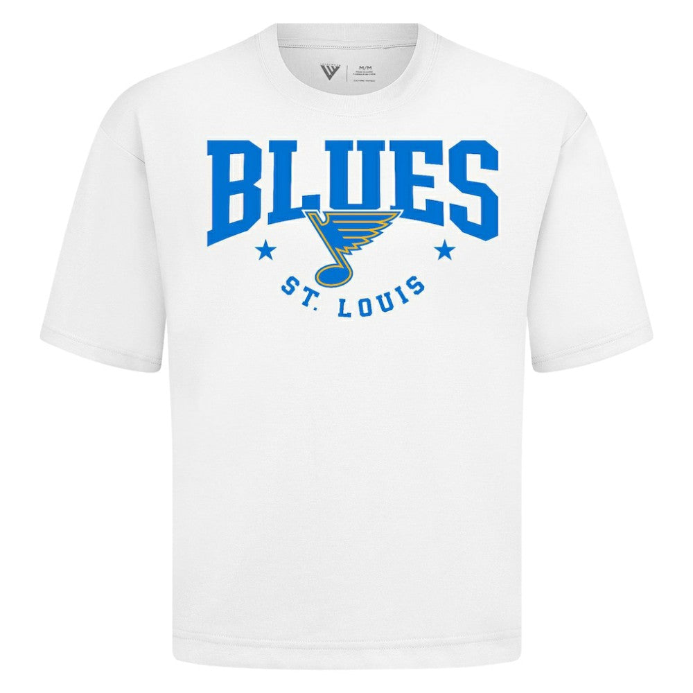 St. Louis Blues Levelwear Luxe Signature Knit T-Shirt - White - NHL 203844175