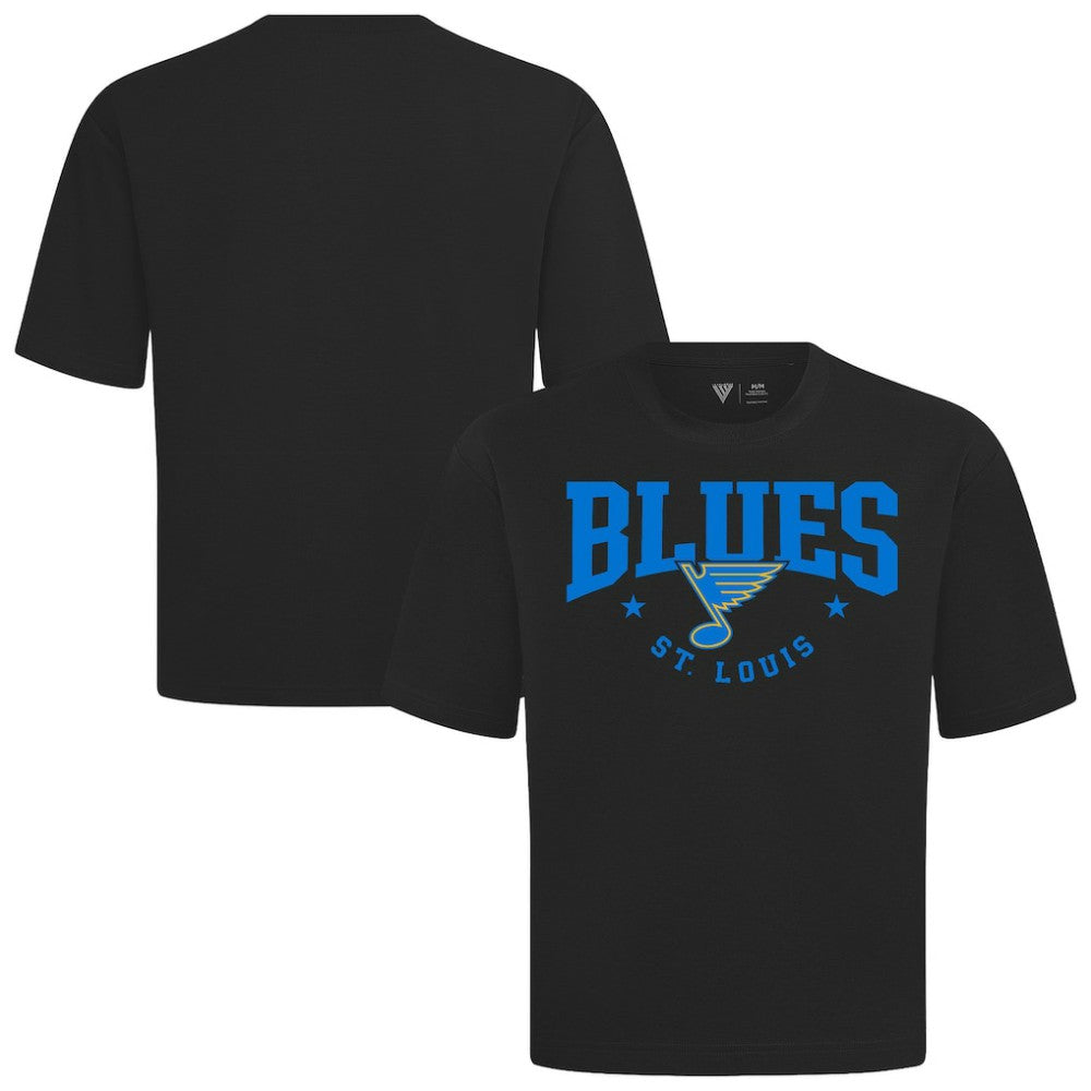 St. Louis Blues Levelwear Luxe Signature Knit T-Shirt - Black - NHL 203844176