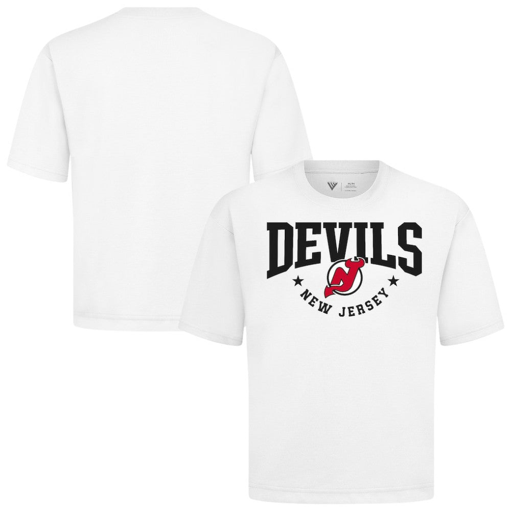 New Jersey Devils Levelwear Luxe Signature Knit T-Shirt - White - NHL 203844179