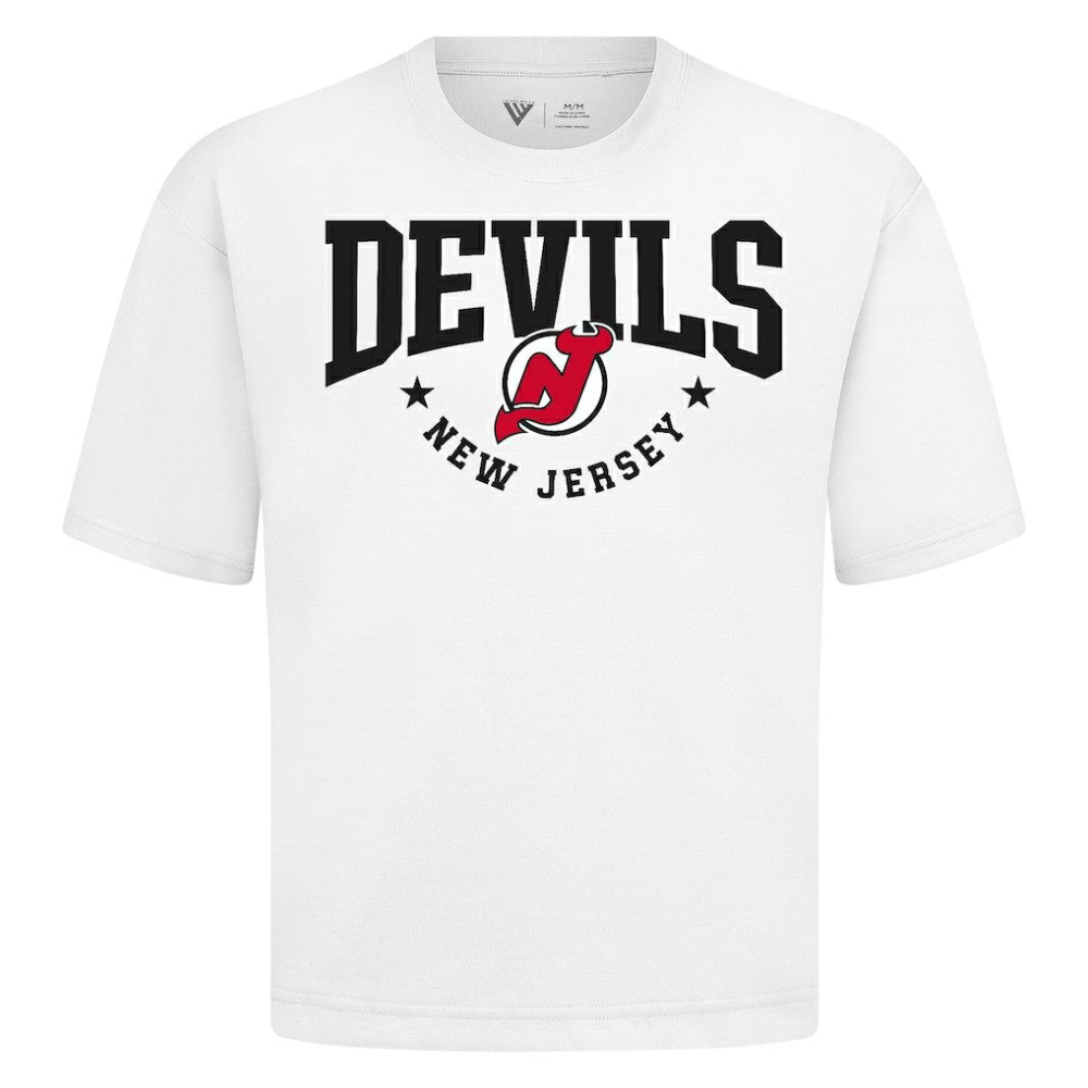 New Jersey Devils Levelwear Luxe Signature Knit T-Shirt - White - NHL 203844179