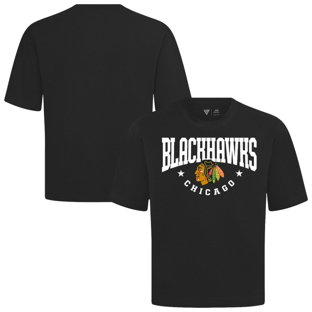 Chicago Blackhawks Levelwear Luxe Signature Knit T-Shirt - Black - NHL 203844186