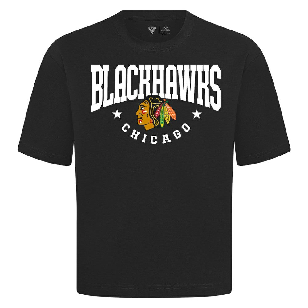 Chicago Blackhawks Levelwear Luxe Signature Knit T-Shirt - Black - NHL 203844186