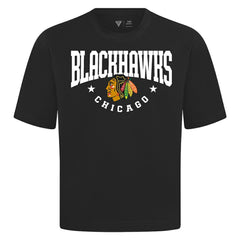 Chicago Blackhawks Levelwear Luxe Signature Knit T-Shirt - Black - NHL 203844186