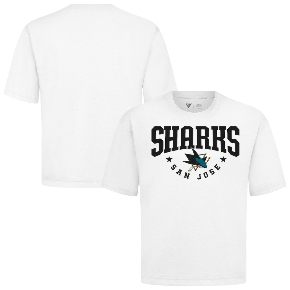 San Jose Sharks Levelwear Luxe Signature Knit T-Shirt - White - NHL 203844198
