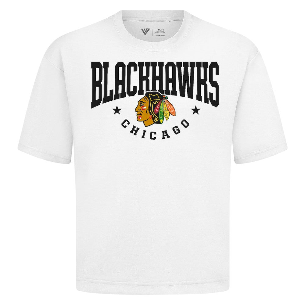 Chicago Blackhawks Levelwear Luxe Signature Knit T-Shirt - White - NHL 203844206