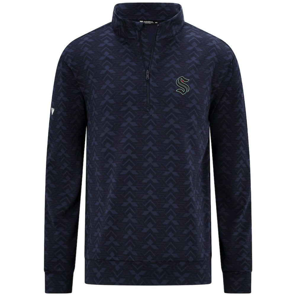 Seattle Kraken Levelwear Chameleon Quarter-Zip Sweatshirt - Navy - NHL 203844207