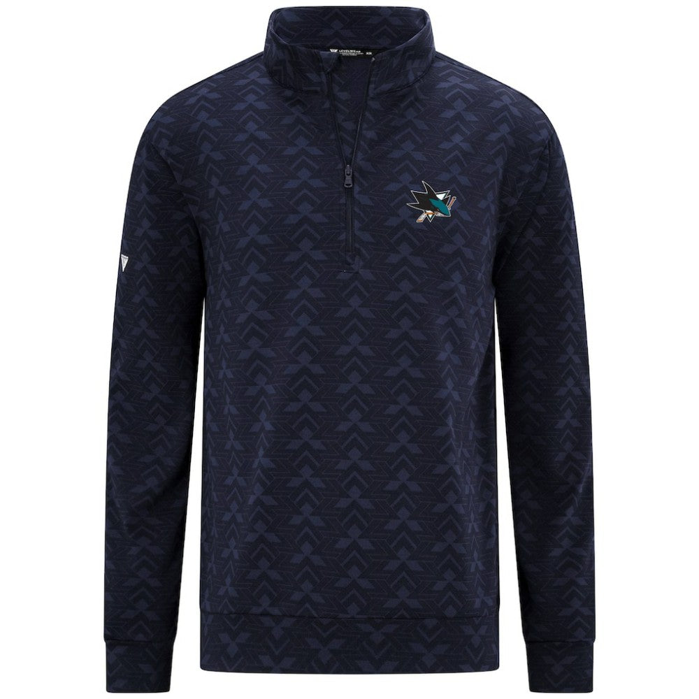 San Jose Sharks Levelwear Chameleon Quarter-Zip Sweatshirt - Navy - NHL 203844213