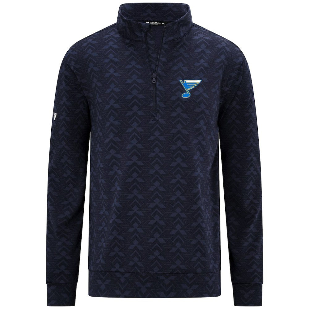 St. Louis Blues Levelwear Chameleon Quarter-Zip Sweatshirt - Navy - NHL 203844218