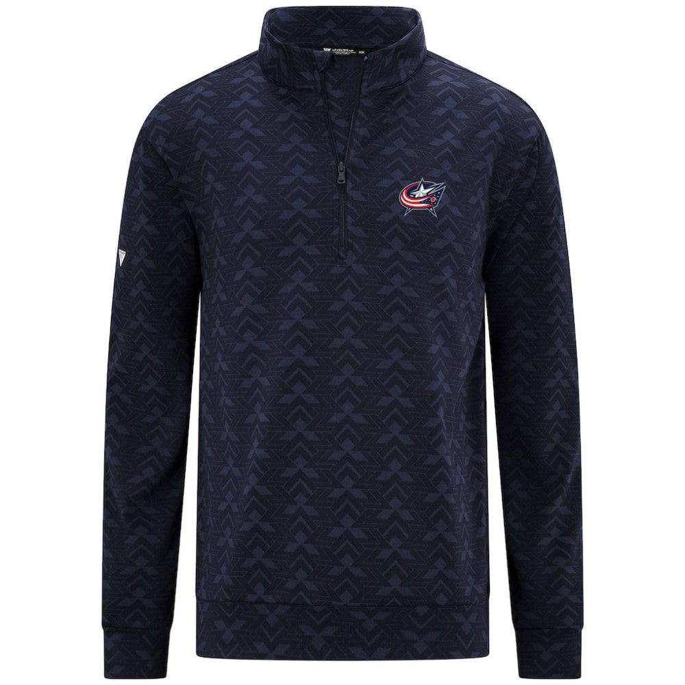 Columbus Blue Jackets Levelwear Chameleon Quarter-Zip Sweatshirt - Navy - NHL 203844221