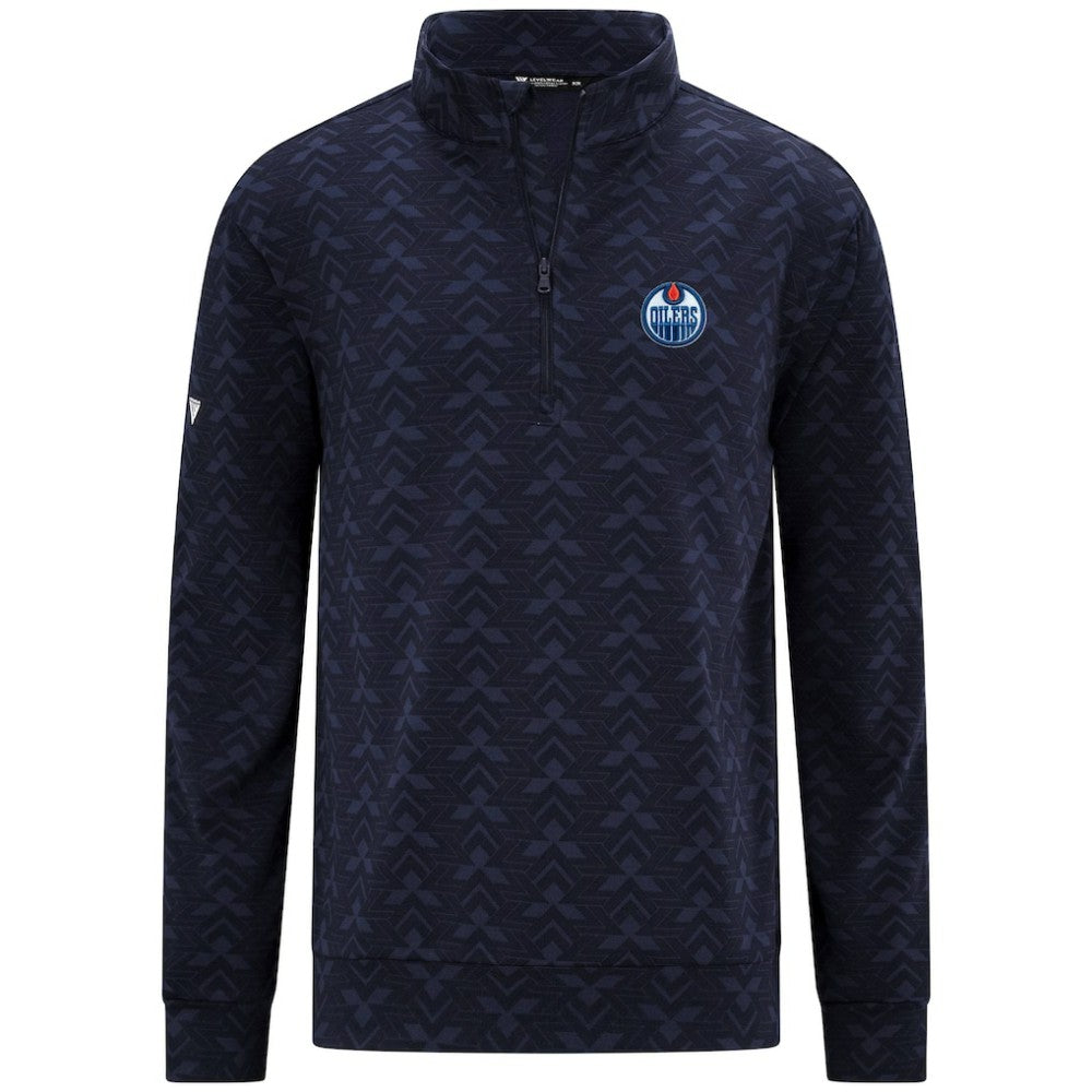 Edmonton Oilers Levelwear Chameleon Quarter-Zip Sweatshirt - Navy - NHL 203844223