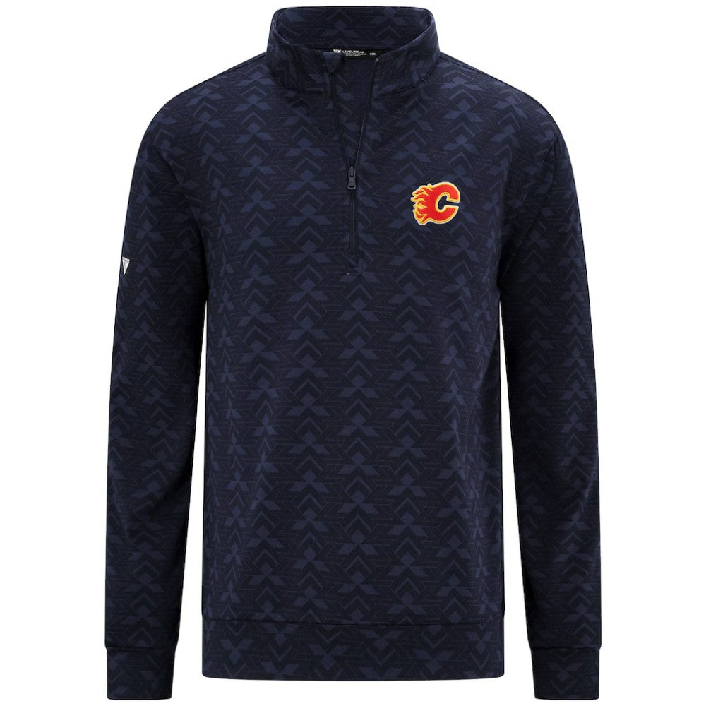 Calgary Flames Levelwear Chameleon Quarter-Zip Sweatshirt - Navy - NHL 203844224