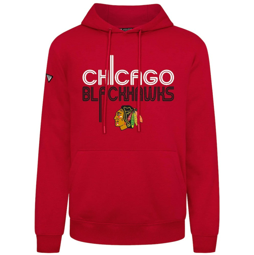 Chicago Blackhawks Levelwear Podium Lanes Hoodie - Red - NHL 203844264