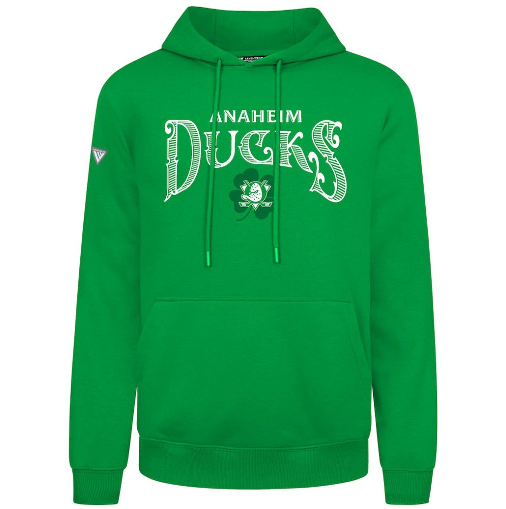 Anaheim Ducks Levelwear St. Patrick's Day Podium Hoodie - Green - NHL 203844443