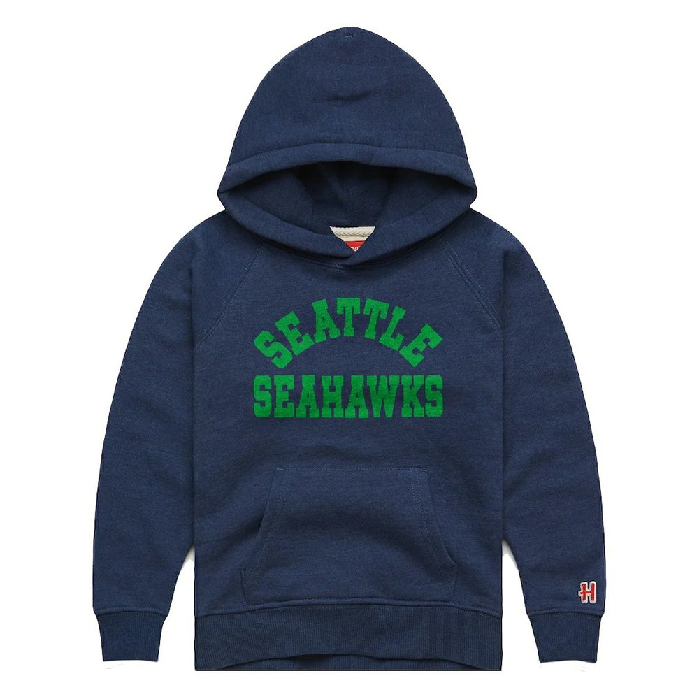 Seattle Seahawks Homage Youth Classic Tri-Blend Hoodie College Navy