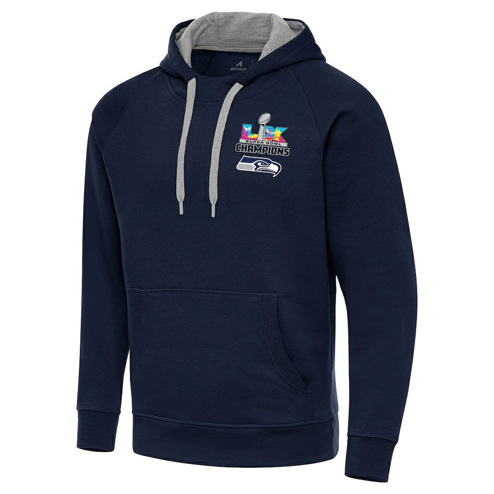 Seattle Seahawks Antigua Super Bowl LX Champions Victory Hoodie College Navy