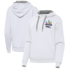 Seattle Seahawks Antigua Women's Super Bowl LX Champions Victory Hoodie White
