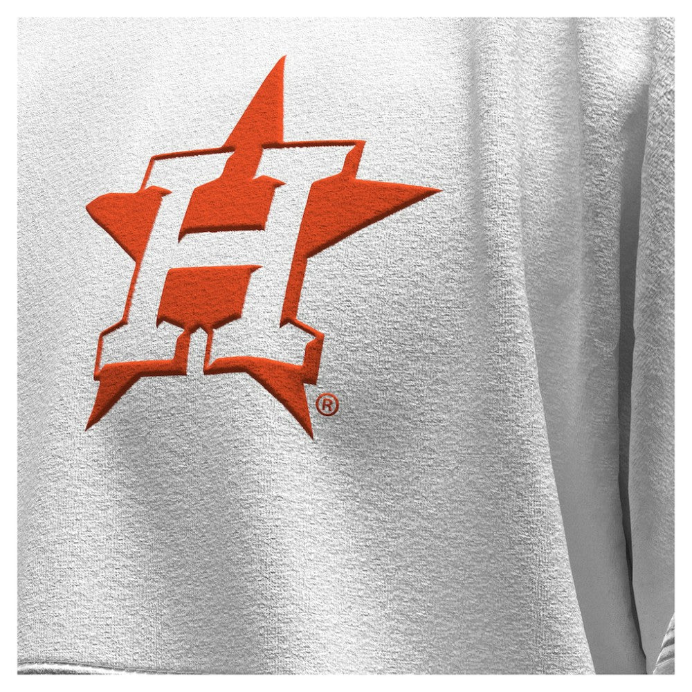 Houston Astros Fanatics Women's Baseball Stitch Spirit Jersey Long Sleeve T-Shirt - White - Fanatics Lifestyle