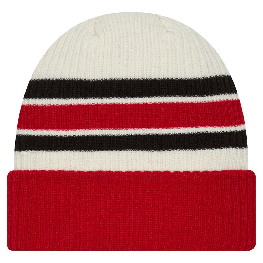 Detroit Red Wings New Era Vintage Cuffed Knit Hat - Cream/Red - NHL 203847666