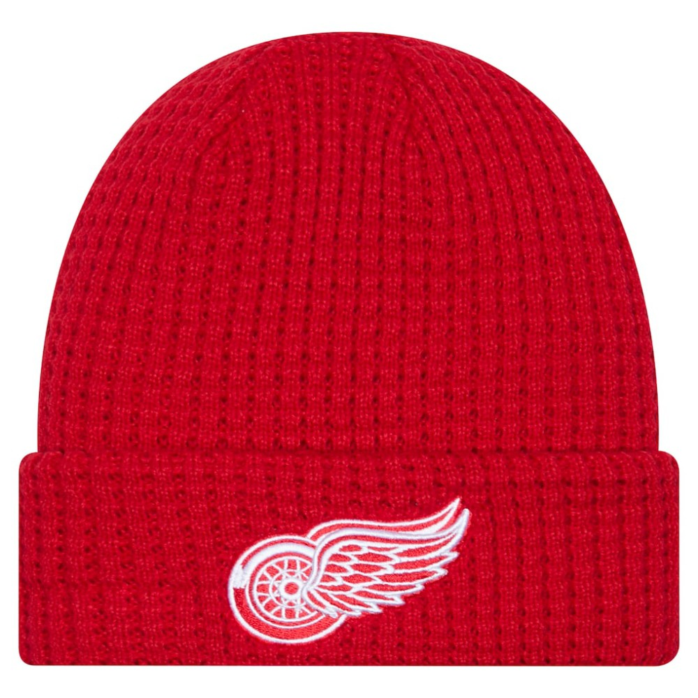 Detroit Red Wings New Era Waffle Cuffed Knit Hat - Red - NHL 203847669