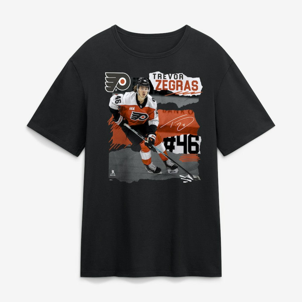 Trevor Zegras Philadelphia Flyers Fresh Ice T-Shirt - Black - NHL 203847709