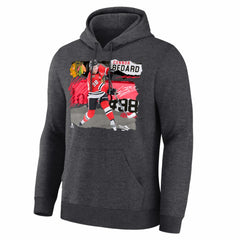 Connor Bedard Chicago Blackhawks Fresh Ice Hoodie - Charcoal - NHL 203847710