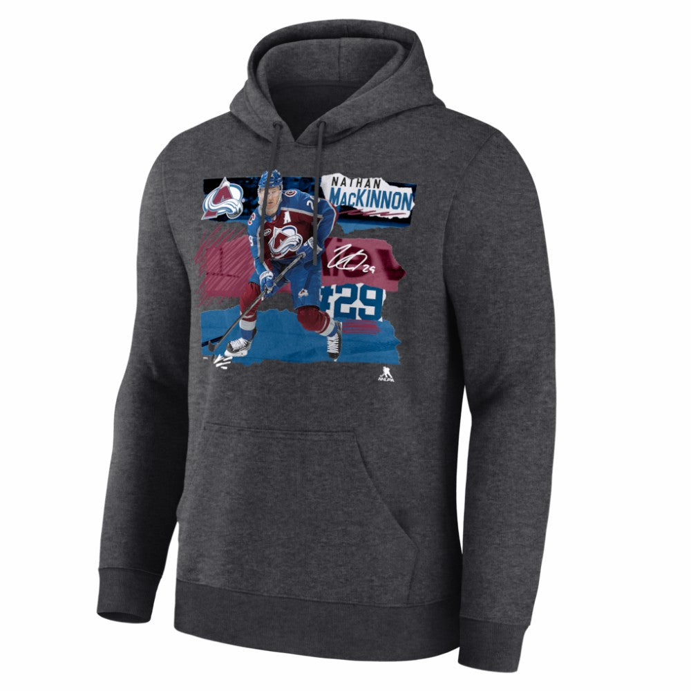 Nathan MacKinnon Colorado Avalanche Fresh Ice Hoodie - Charcoal - NHL 203847711