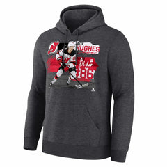 Jack Hughes New Jersey Devils Fresh Ice Hoodie - Charcoal - NHL 203847714
