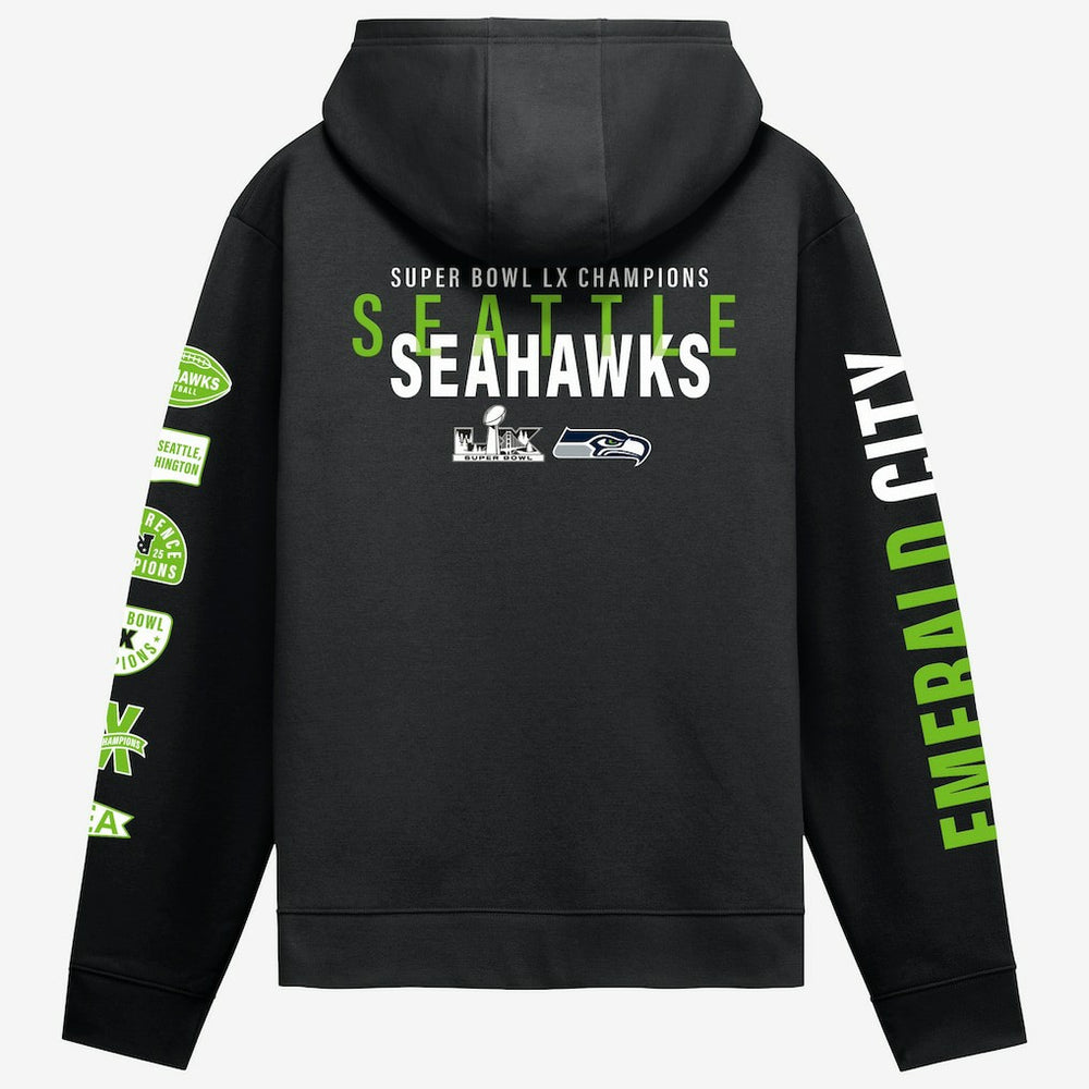 Fanatics Seattle Seahawks Super Bowl LX Champions Four Piece Hoodie Black