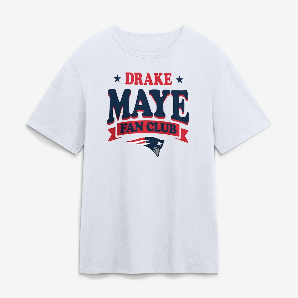 New England Patriots Drake Maye Fan Club T-Shirt White