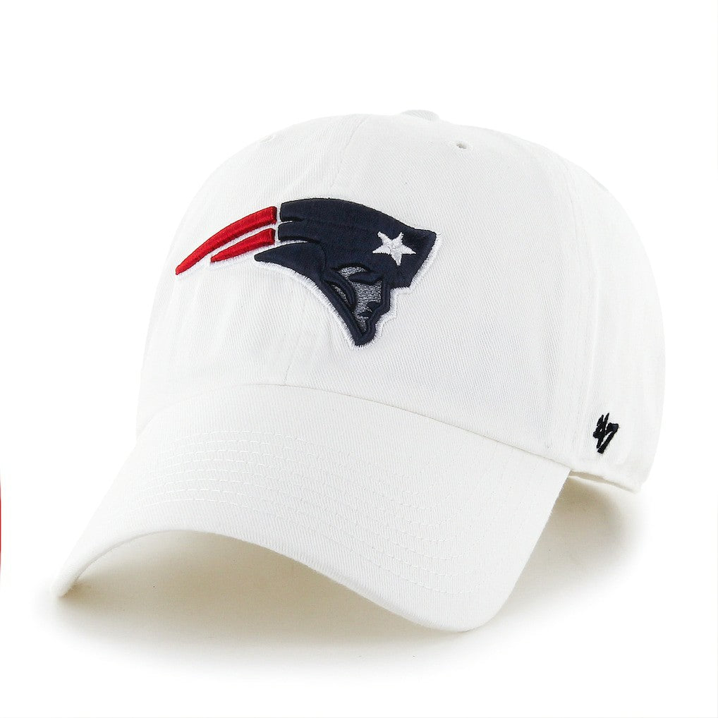 47 brand New England Patriots '47 Preschool Clean Up Adjustable Hat White