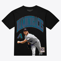 Randy Johnson Arizona Diamondbacks Mitchell & Ness Photo Arch Player Graphic T-Shirt - Black - Mitchell & Ness Online