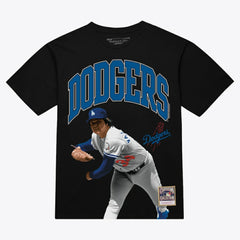 Fernando Valenzuela Los Angeles Dodgers Mitchell & Ness Photo Arch Player Graphic T-Shirt - Black - Mitchell & Ness Sale