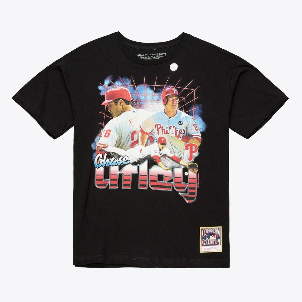 Chase Utley Philadelphia Phillies Mitchell & Ness Legendary Collage Player T-Shirt - Black - Mitchell & Ness on Sale