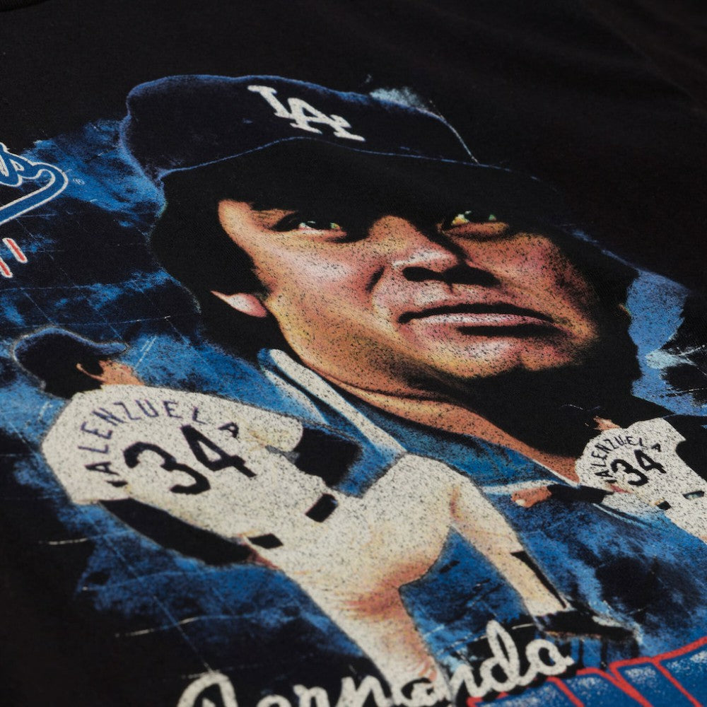 Fernando Valenzuela Los Angeles Dodgers Mitchell & Ness Legendary Collage Player T-Shirt - Black - Mitchell & Ness on Sale